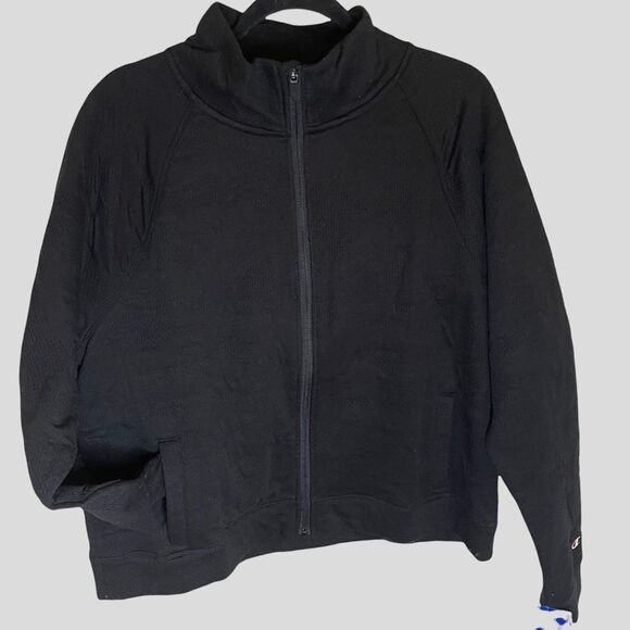 Champion Sweaters - Champion Black Moisture Wicking Zip Up casual Athletic jacket